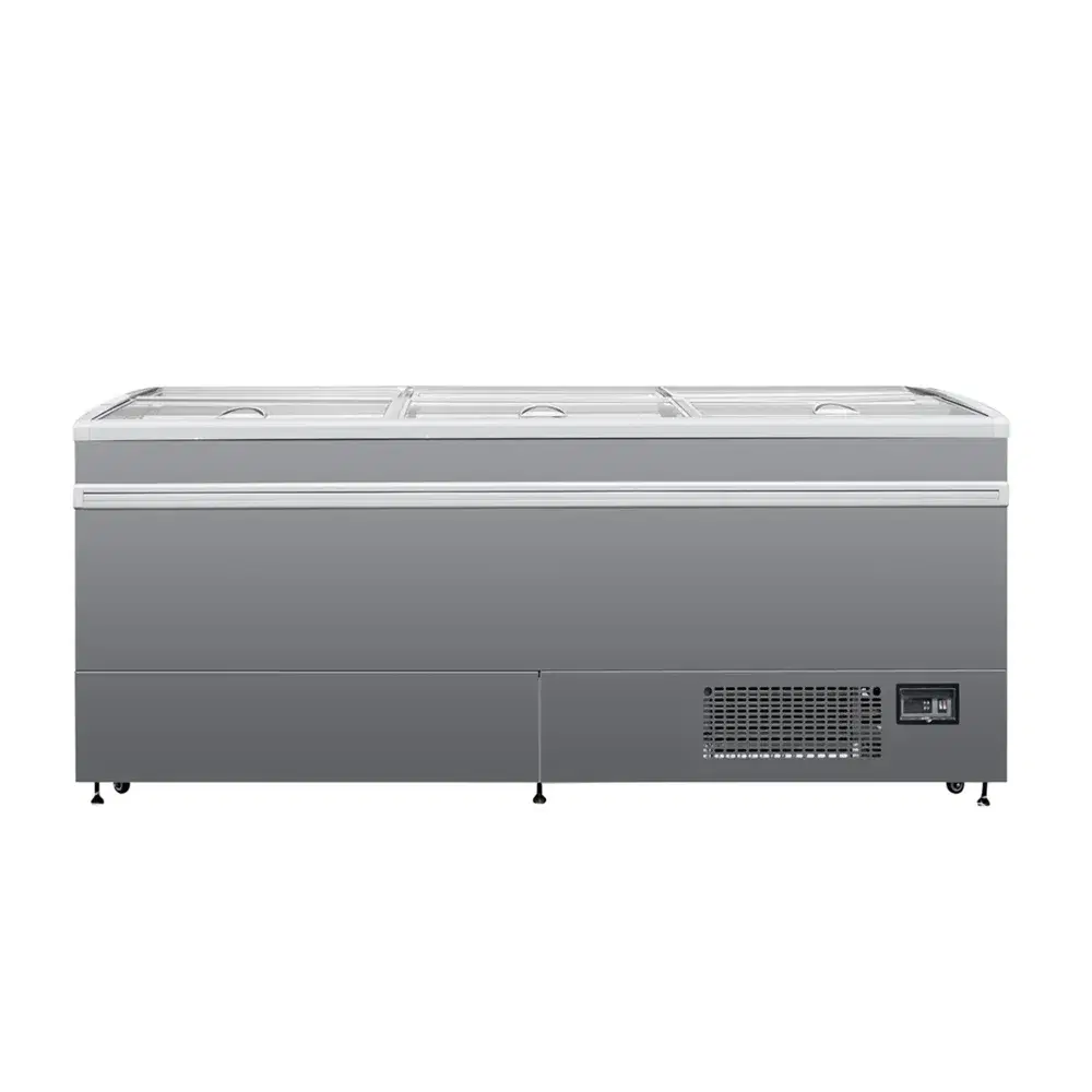 Frigomax Series 79" Glass Top Display Freezer, 27 cu. ft., 1 Year Warranty