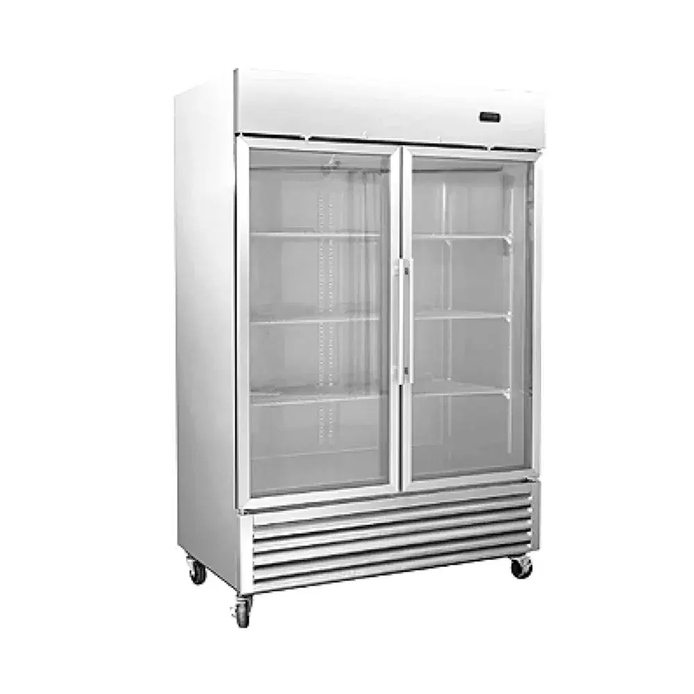 Frigomax Series 54'' Reach-In Freezer, 2 Glass Doors, Bottom Mounted, Stainless Steel, 1 Year Warranty