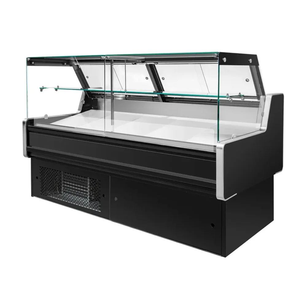Frigomax Series 71" Refrigerated Display Case with Straight Glass, 21 cu. ft., 1 Year Warranty