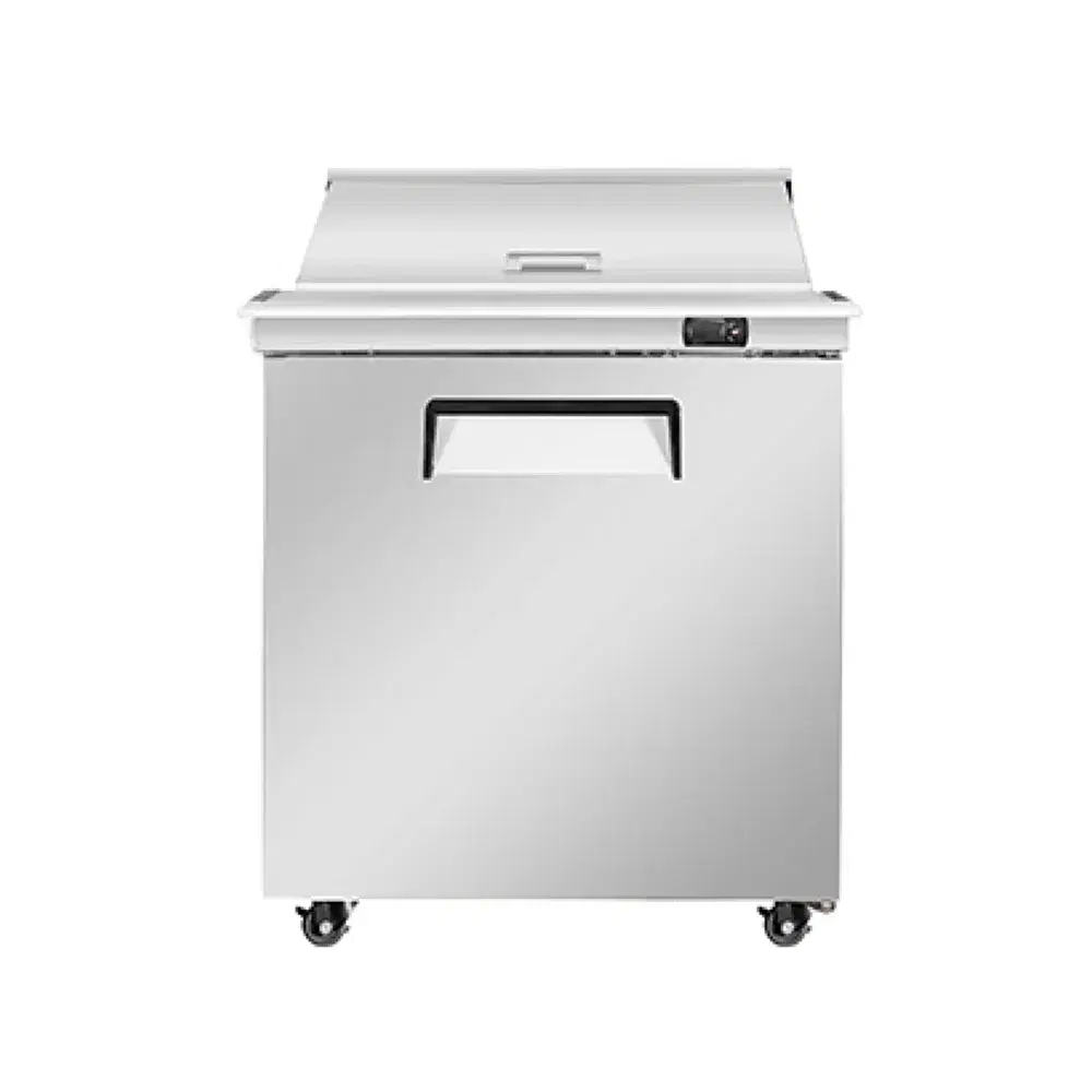 Frigomax Series 29'' Mega Top Sandwich & Salad Prep Table, 1 Door, 12 Pan, Stainless Steel, 1 Year Warranty