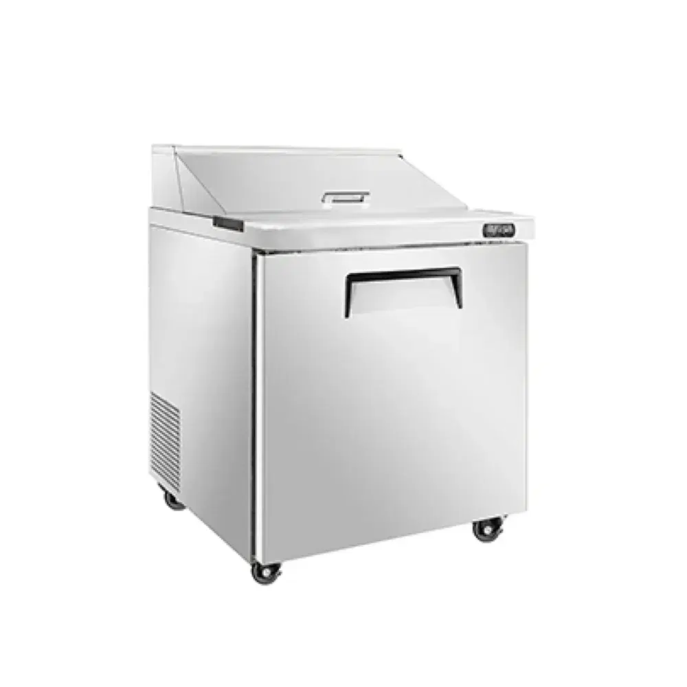 Frigomax Series 29'' Sandwich & Salad Prep Table, 1 Door, 8 Pan, Stainless Steel, 1 Year Warranty