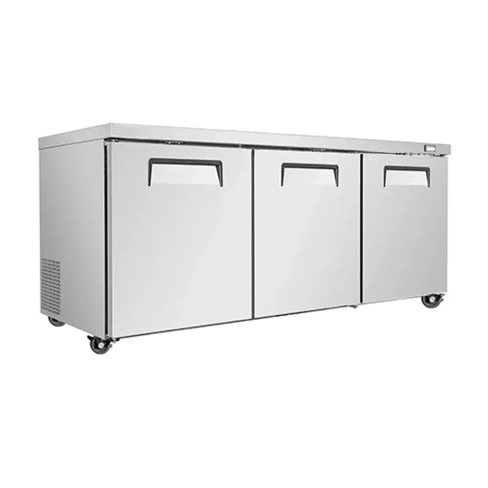 Frigomax Series 72'' Undercounter Freezer, 3 Doors, Stainless Steel, 1 Year Warranty