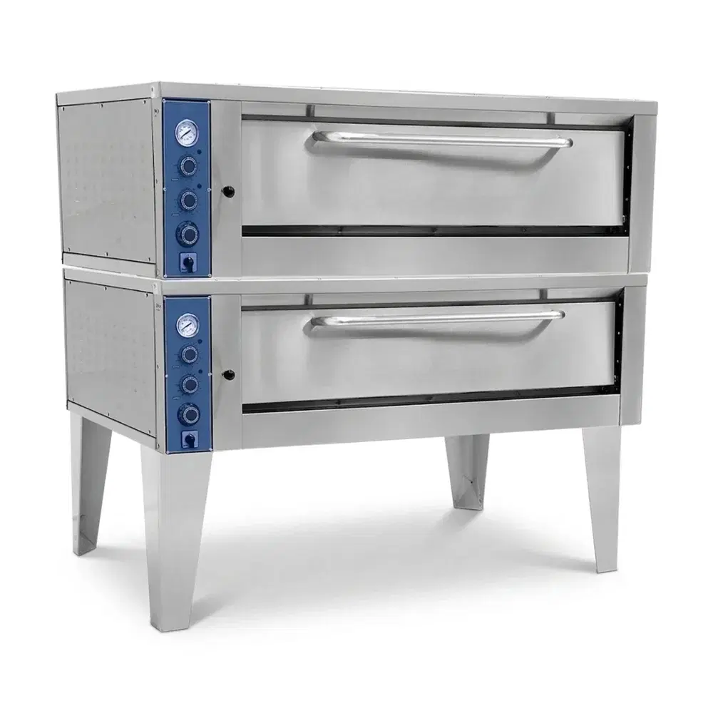 Pegasus FS55E-2 52" Electric Double Deck Pizza Oven with 36" x 36" Chamber, 18,000W, 208V, 3 Phase - Firestone Series