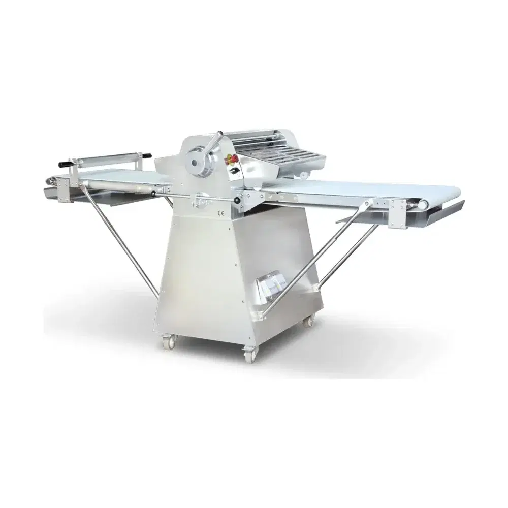 Prepline 89" Stainless Steel Floor Model Reversible Dough Sheeter with Roller Pin, 120V
