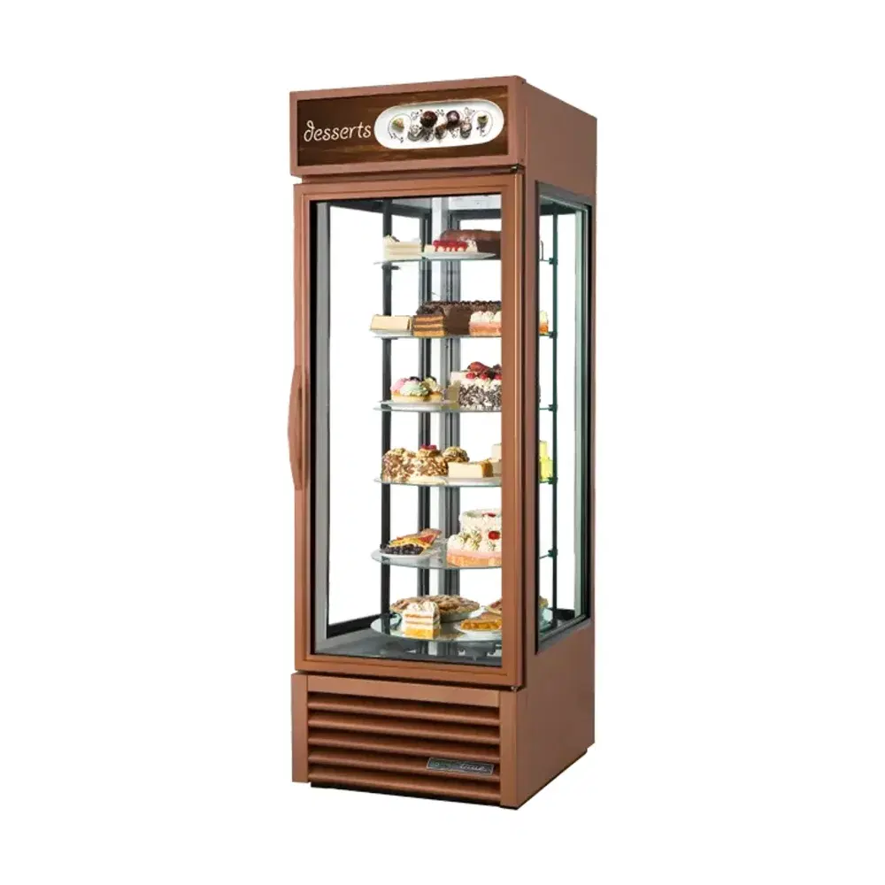 True G4SM-23RGS-HC~TSL01 27" Rotating Shelf Refrigerated Glass Door Merchandiser, 1 Section 7 Year Warranty