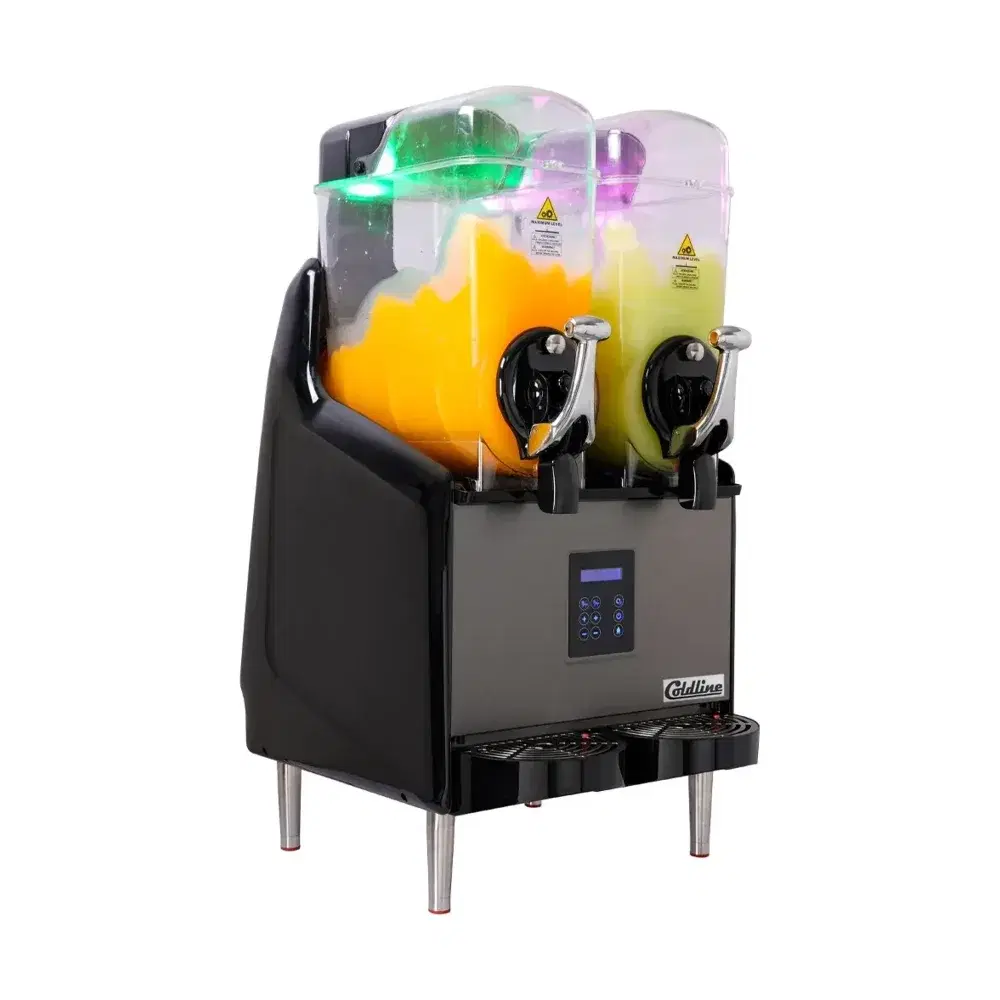 Coldline Deluxe Pourover Granita Slush Machine with Double 3 Gallon Bowls, 1 Year Warranty