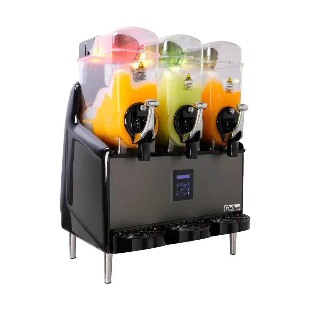 Coldline Deluxe Pourover Granita Slush Machine with Triple 3 Gallon Bowls, 1 Year Warranty