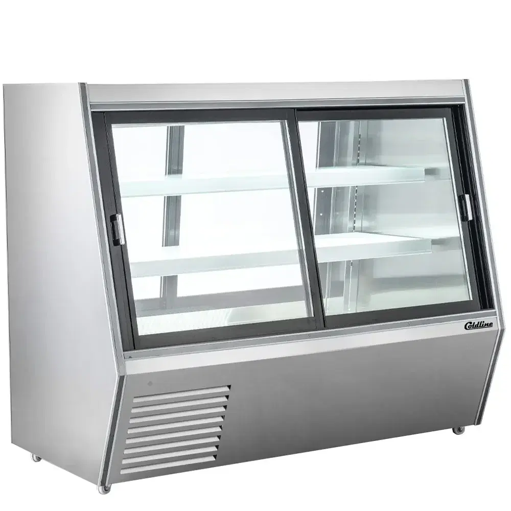 Coldline 60" Refrigerated High Meat Deli Case, Front and Rear Sliding Glass Doors, 1 Year Warranty