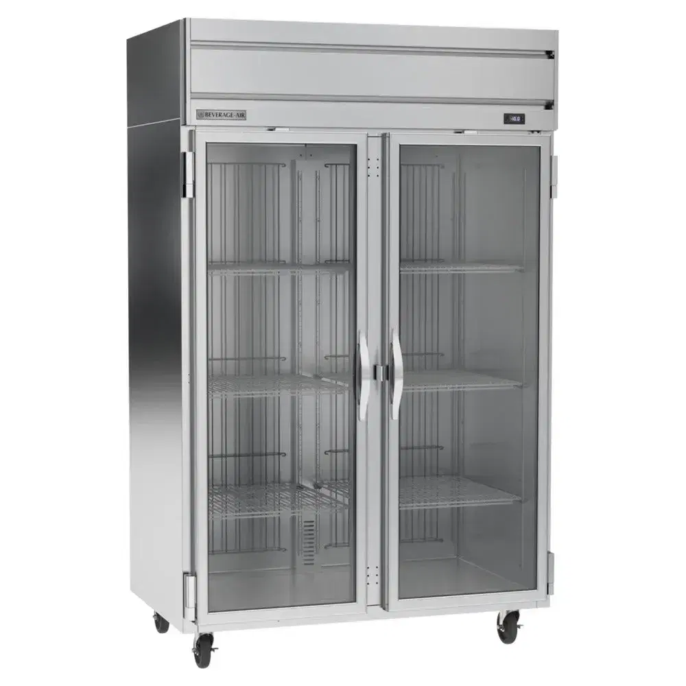 Beverage-Air HFPS2HC-1G Horizon Series 52" Reach-In Freezer, Glass Door, Stainless Steel