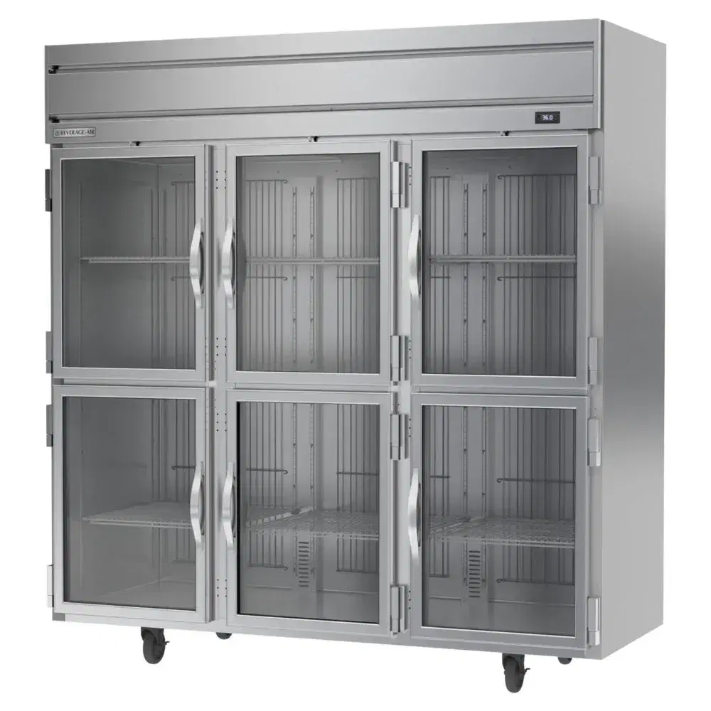 Beverage-Air HRS3HC-1HG Horizon Series 78" Reach-In Refrigerator,  Half Glass Door