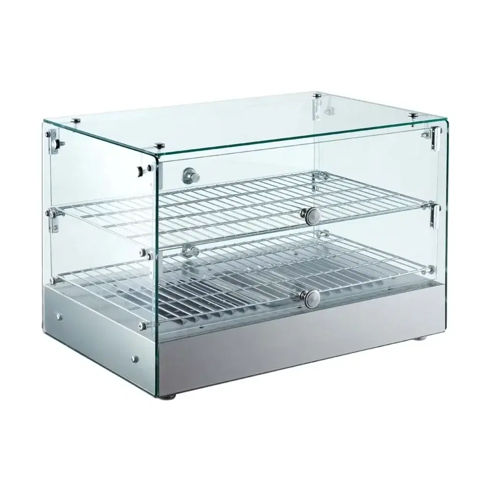 Marchia 22" Countertop Straight Glass Hot Food Display Warmer, 110V