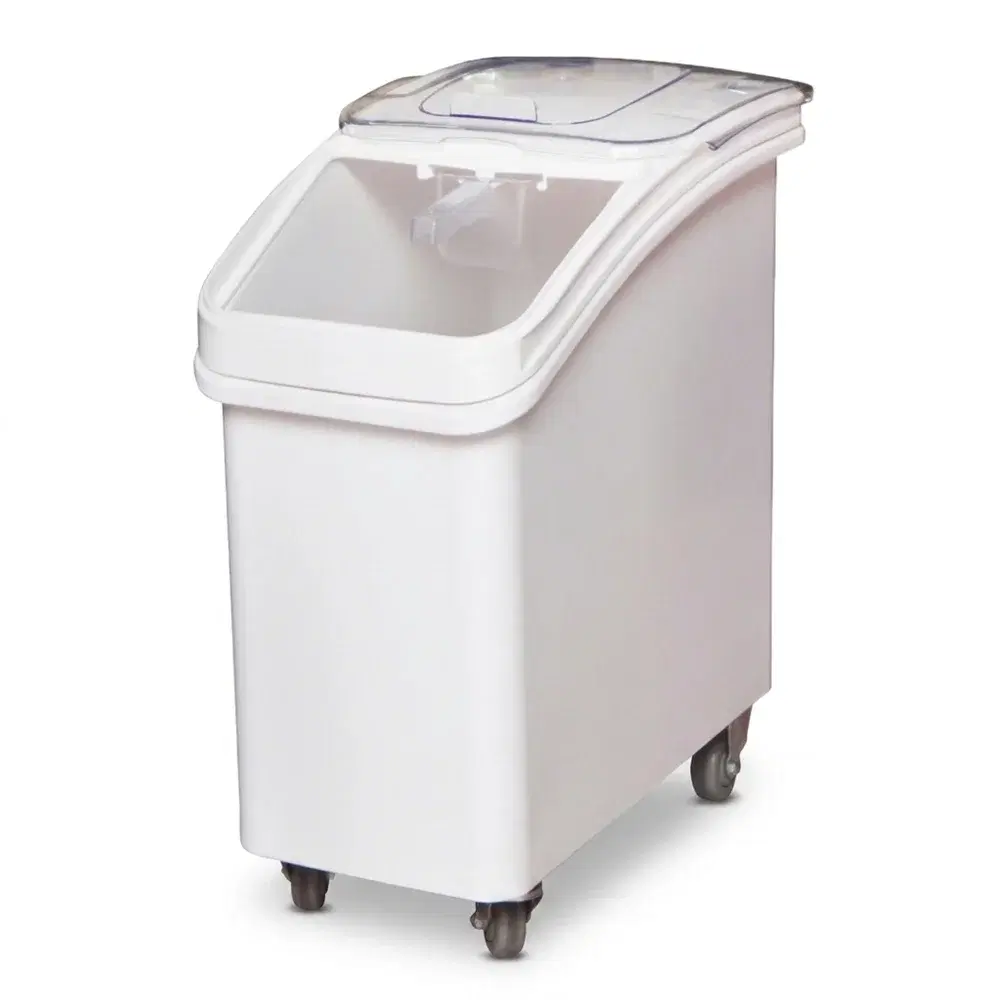 ProKitchen Series Mobile Ingredient Storage Bin with Sliding Lid, 22 Gallon / 540 Cup Capacity, White