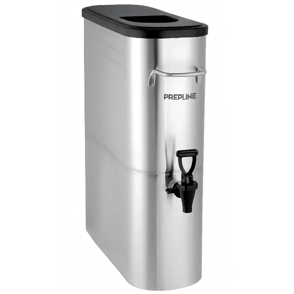 Prepline 3 Gallon Slim Iced Tea Dispenser, Stainless Steel