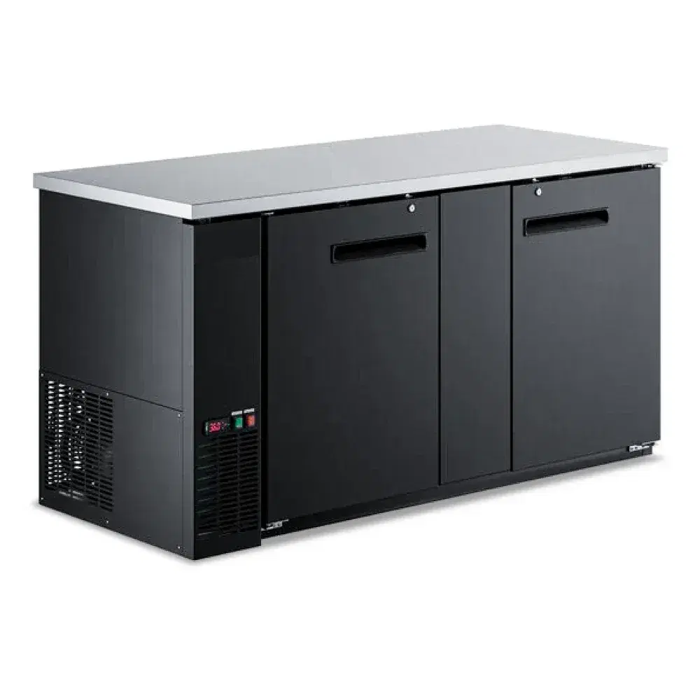 IceVault Series 69” Back Bar Cooler, 2 Solid Doors, 1 Year Warranty