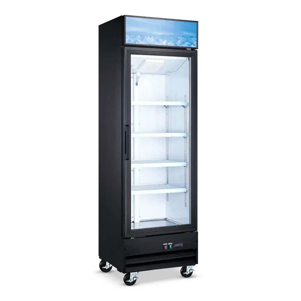 IceVault Series 27" Glass Door Merchandiser Freezer, 9 Cu. Ft., 1 Swing Door, 1 Year Warranty