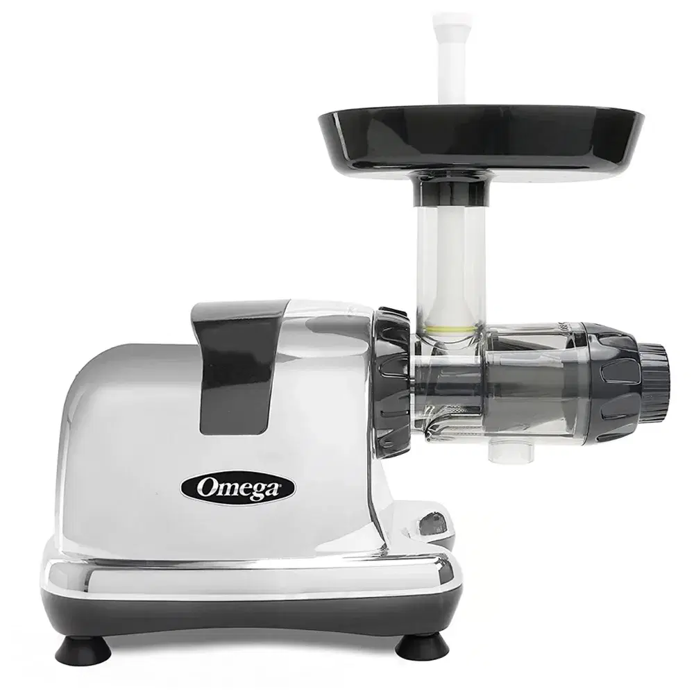 Omega J8006HDC Cold Press Juicer Machine, Chrome, 200W
