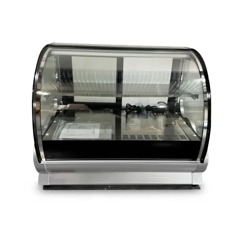 CoolEdge Series 35" Countertop Refrigerated Display Case with Curved Glass & Interior Lighting