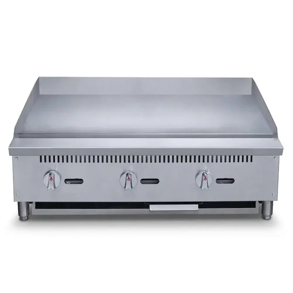 KitchenCore Series 36" Countertop Gas Griddle with 3 Burners, 90,000 BTU - Convertible