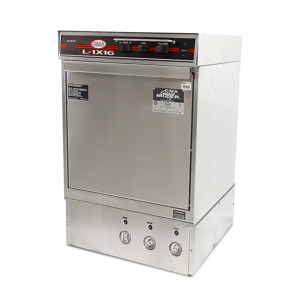 CMA Dishmachine L-1X16 Low Temperature Undercounter Dishwasher with Heater, 1 Phase, 115V, 60Hz, 1 HP