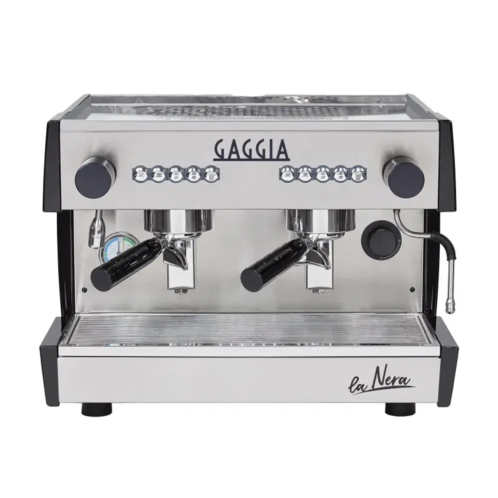 Gaggia LA NERA 2G Compact 2 Group Espresso Machine, Semi Automatic, 1 Steam Wand, 115V/1ph
