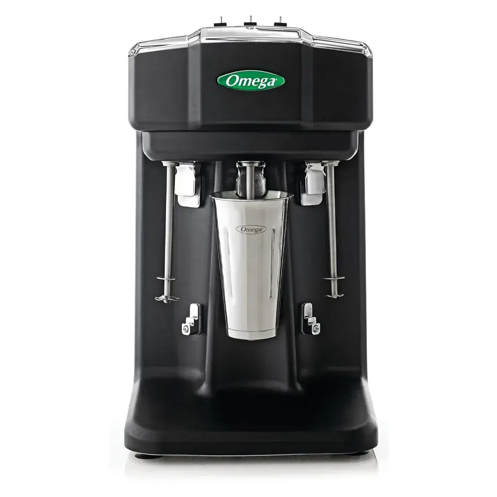 Omega M3000 Milkshake Mixer, Triple Spindle, Black, 120v