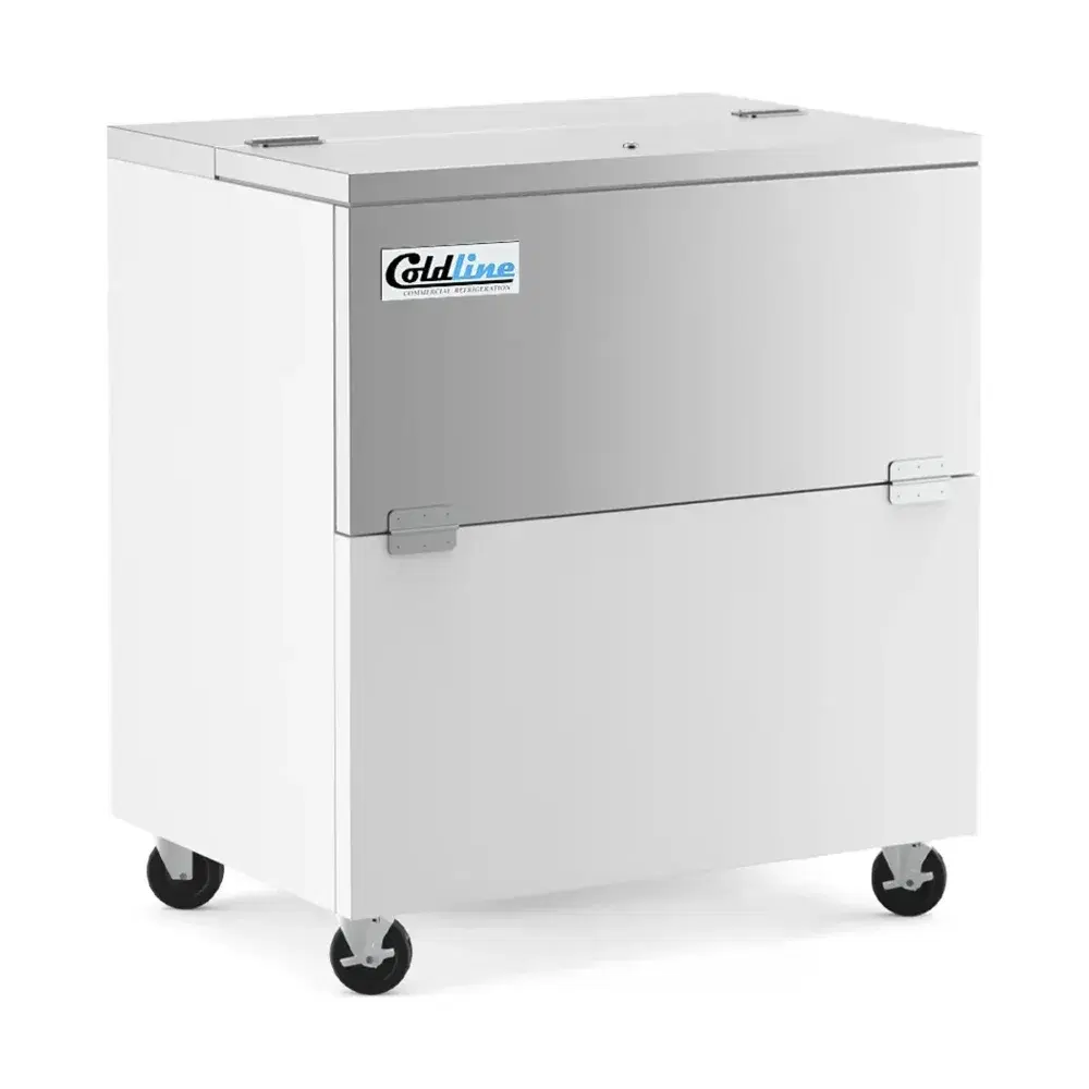 Coldline 34" School Milk Cooler Refrigerator, White, 1 Sided, 12.5 cu. ft., 1 Year Warranty