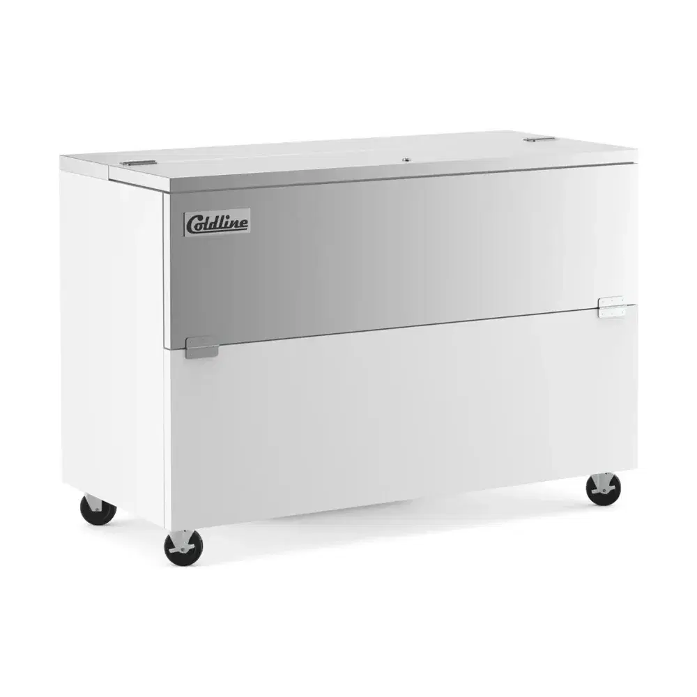 Coldline 58" School Milk Cooler Refrigerator, White, 1 Sided, 22.8 cu. ft., 1 Year Warranty
