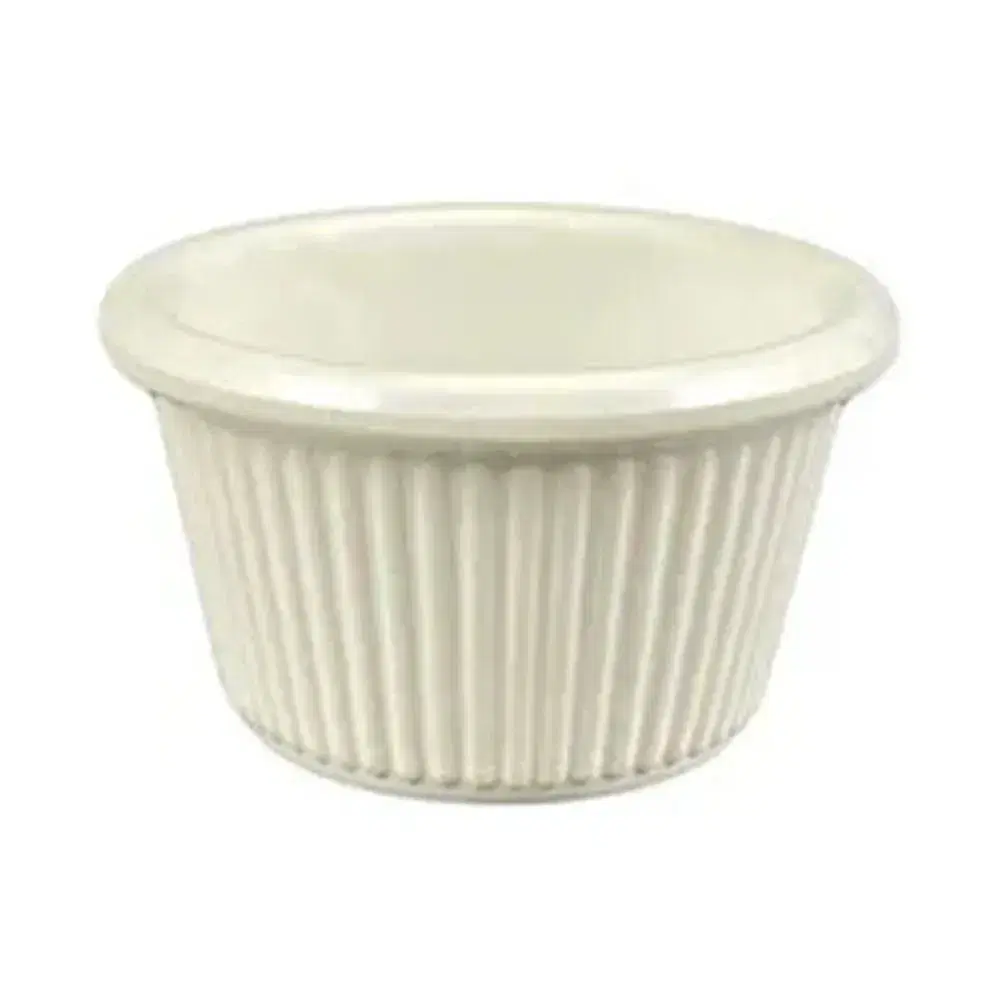 Thunder Group ML507B1 1.5 oz Fluted Melamine Ramekin, Bone