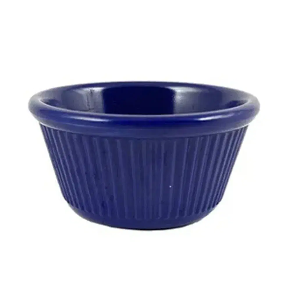 Thunder Group ML532CB1 4 oz Fluted Melamine Ramekin, Cobalt Blue