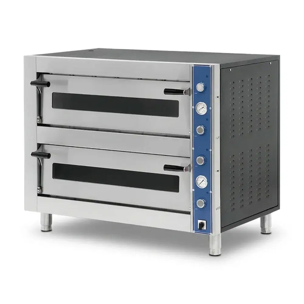 Pegasus MS35E-2 35" Electric Double Deck Countertop Pizza Oven with 24" x 24" Chamber, 11,280W, 208V, 3 Phase - Melstone Series