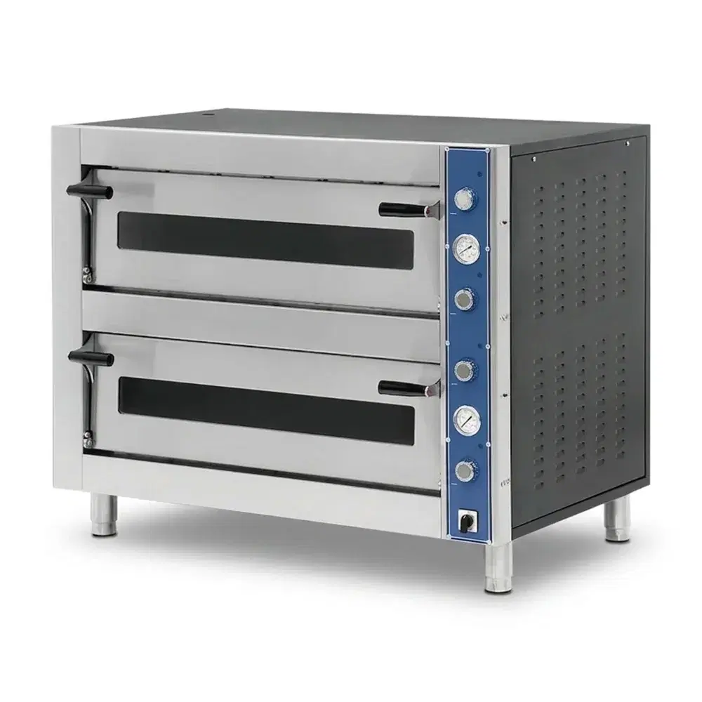 Pegasus MS47RE-2 47" Electric Double Deck Countertop Pizza Oven with 36" x 24" Chamber, 15,000W, 208V, 3 Phase - Melstone Series