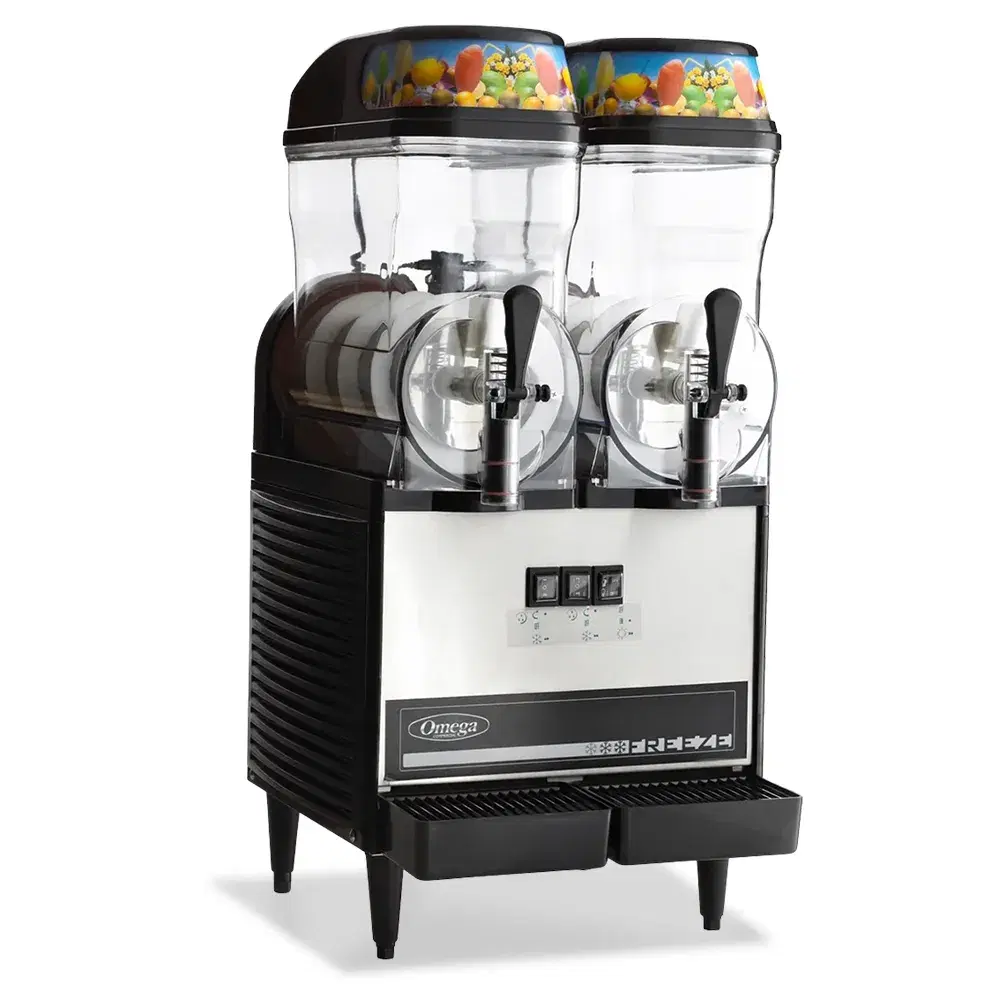 Omega OFS20 Commercial Granita Machine, Double 3-Gallon Bowl, 710W