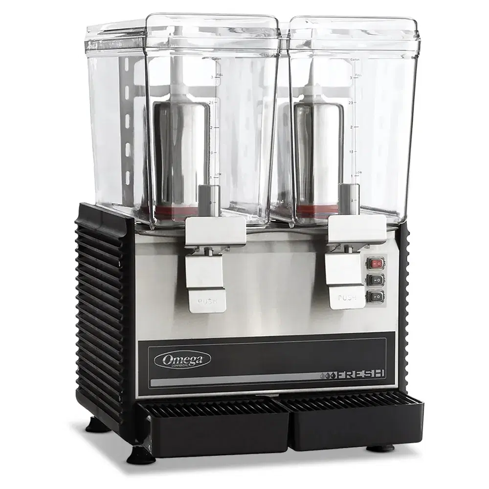 Omega OSD20 Commercial Drink Dispenser, Double 3-Gallon Bowl, 420W