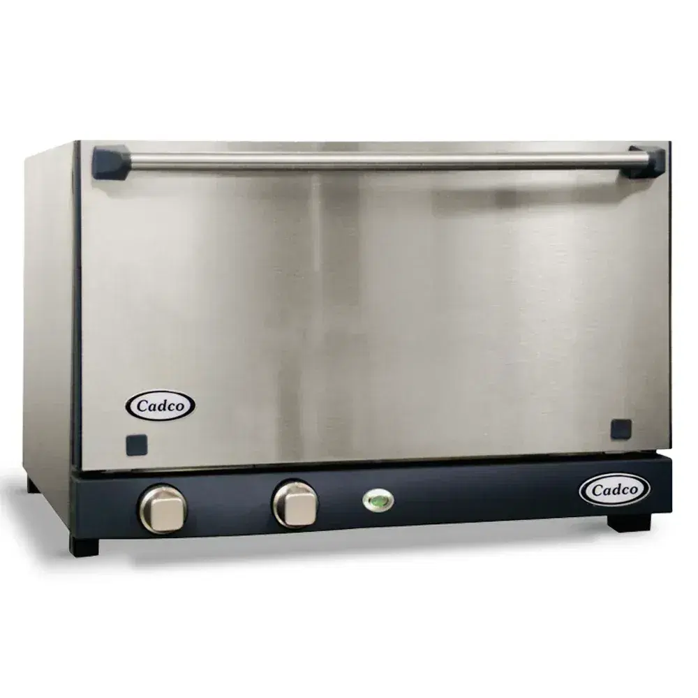 Cadco Lisa OV-013SS Half Size Commercial Countertop Catering Convection oven-Manual with Stainless Steel Door, 3 Shelf Medium-Duty - 120V