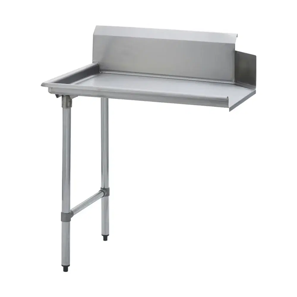 Prepline 30"D x 48"L Clean Dishtable, Left Side, 304 Stainless Steel, 18 Gauge, 10" Backsplash