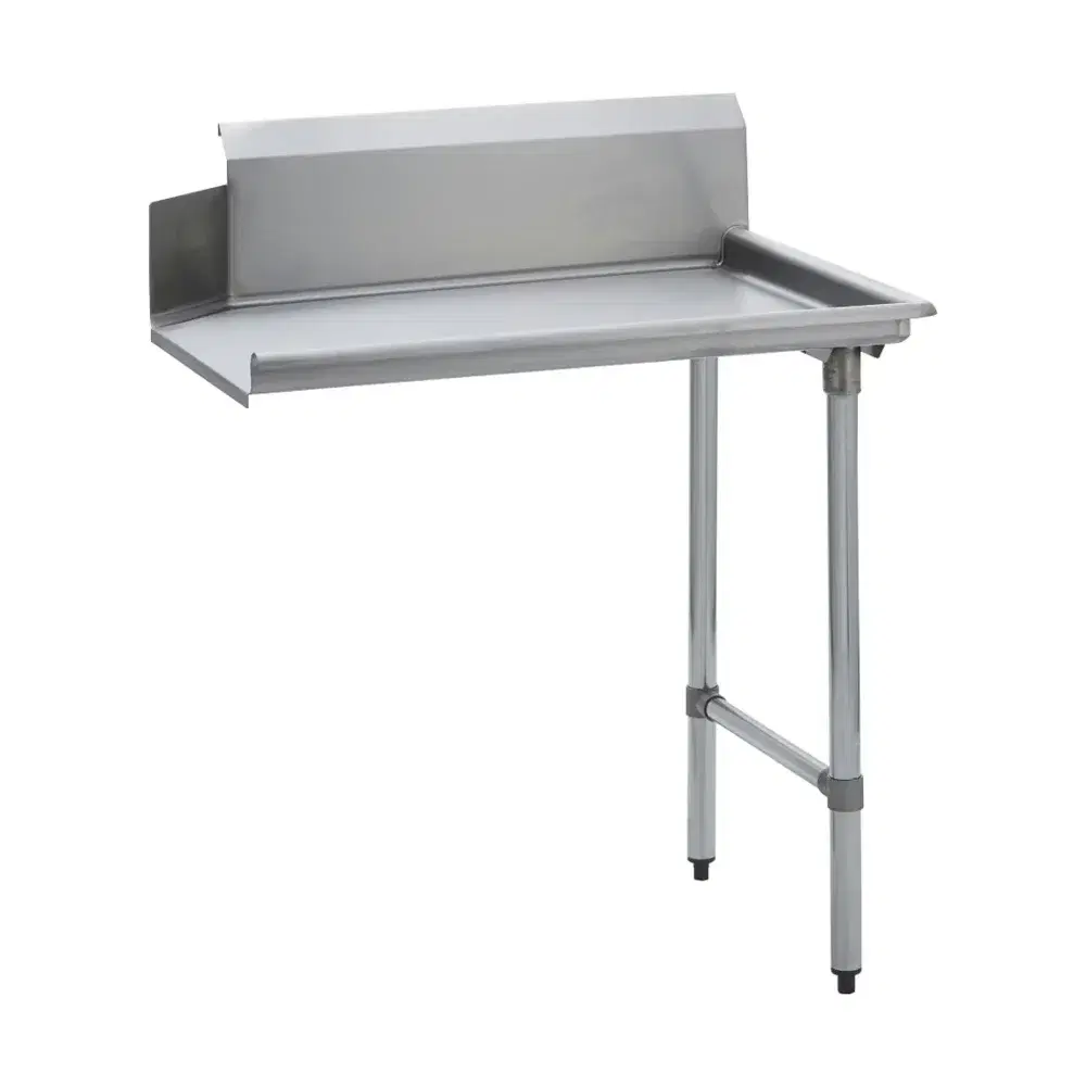 Prepline 30"D x 48"L Clean Dishtable, Right Side, 304 Stainless Steel, 18 Gauge, 10" Backsplash