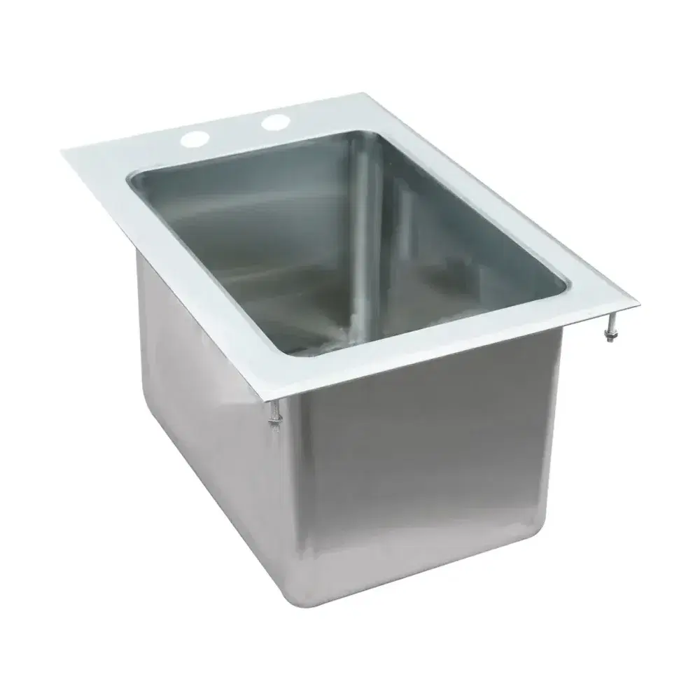 Prepline 16" x 14" x 8" Drop-In One Compartment Sink, Stainless Steel