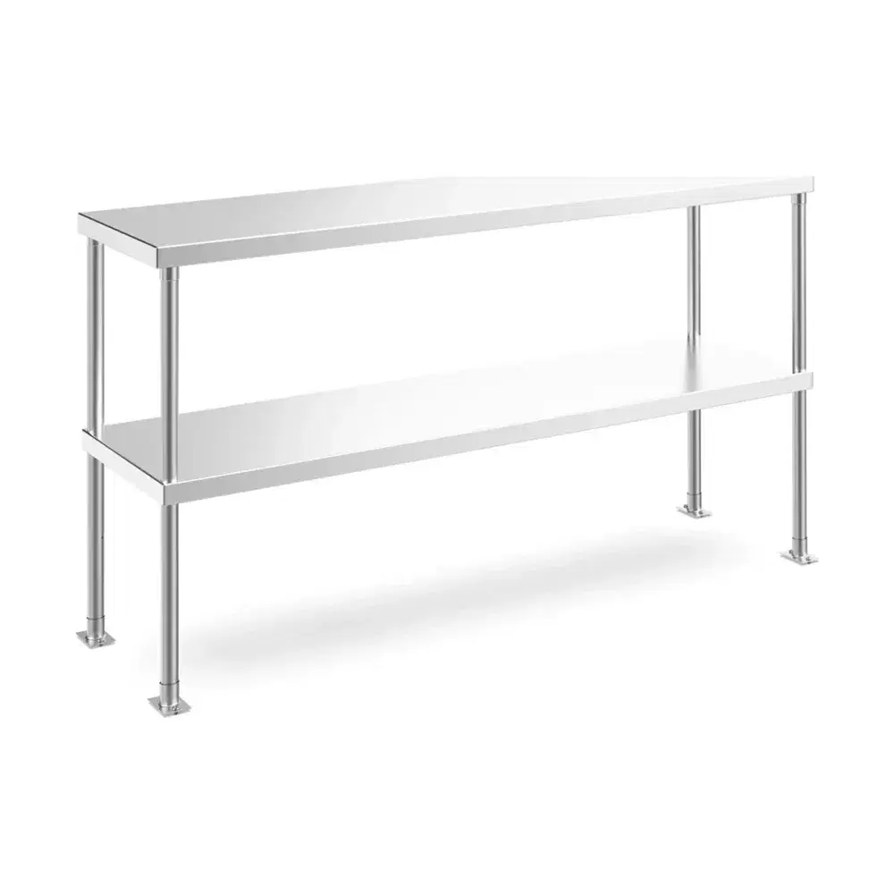 Prepline 18" x 48" x 32"H Stainless Steel Double Deck Overshelf
