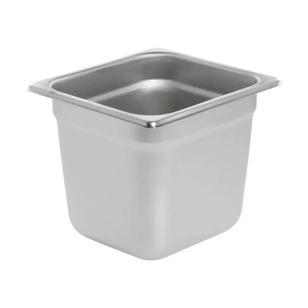Prepline 1/6 Size 6" Deep Steam Table / Hotel Pan, Stainless Steel, 24 Gauge