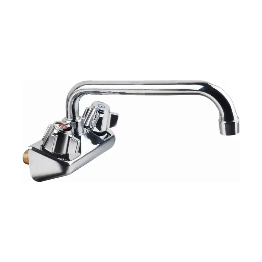 Prepline 8" Swing Spout Wall Mount Faucet, 4" Center