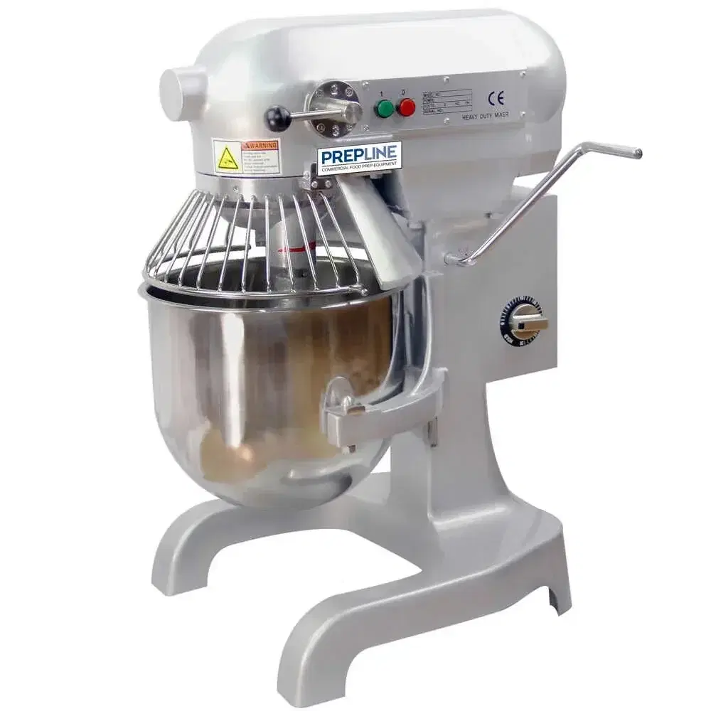 Prepline 10 Qt. Commercial Planetary Stand Mixer, Gear Driven, Timer, 110V