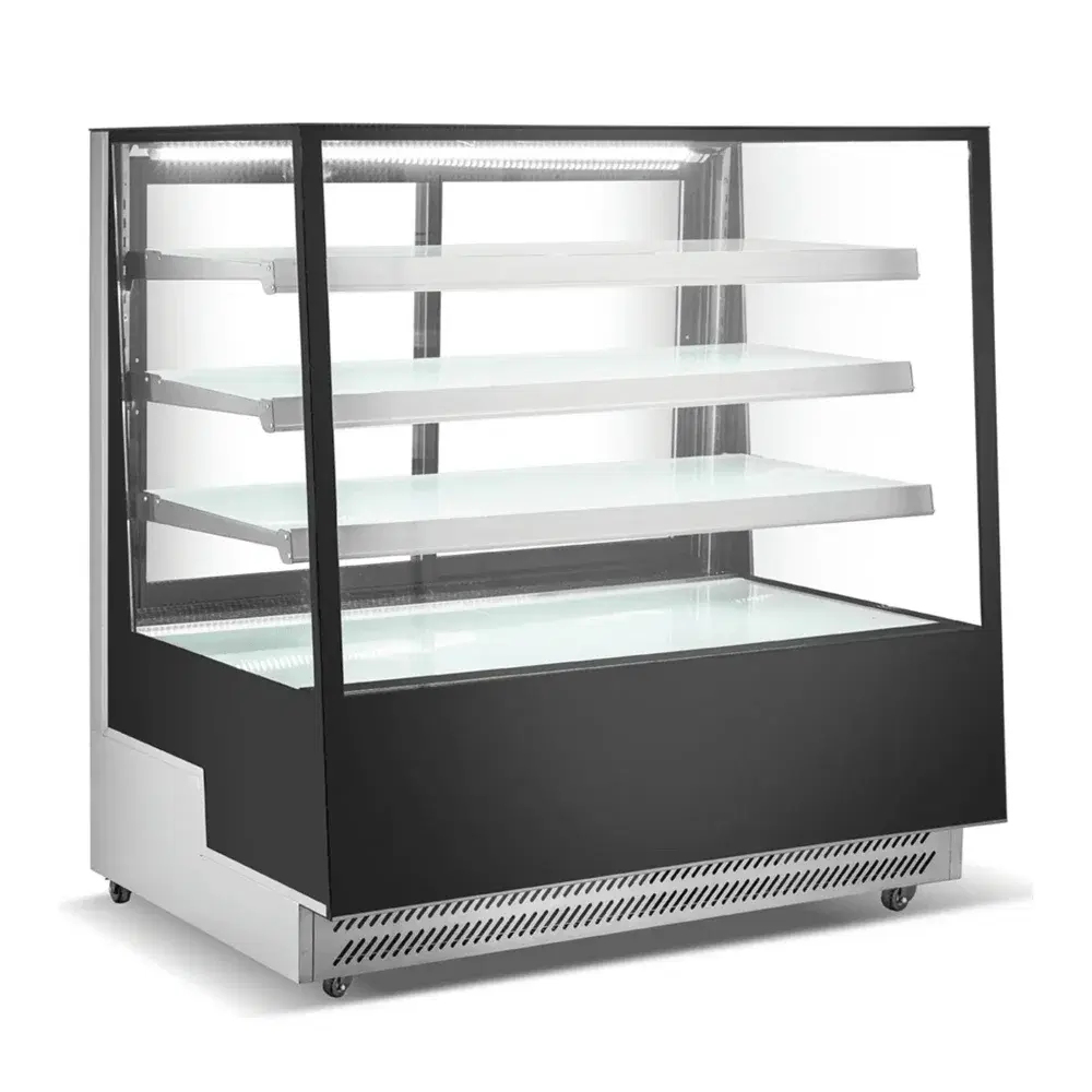 ProKitchen Series 60" Slanted Glass Bakery Display Case Refrigerator, Black, 110-120V