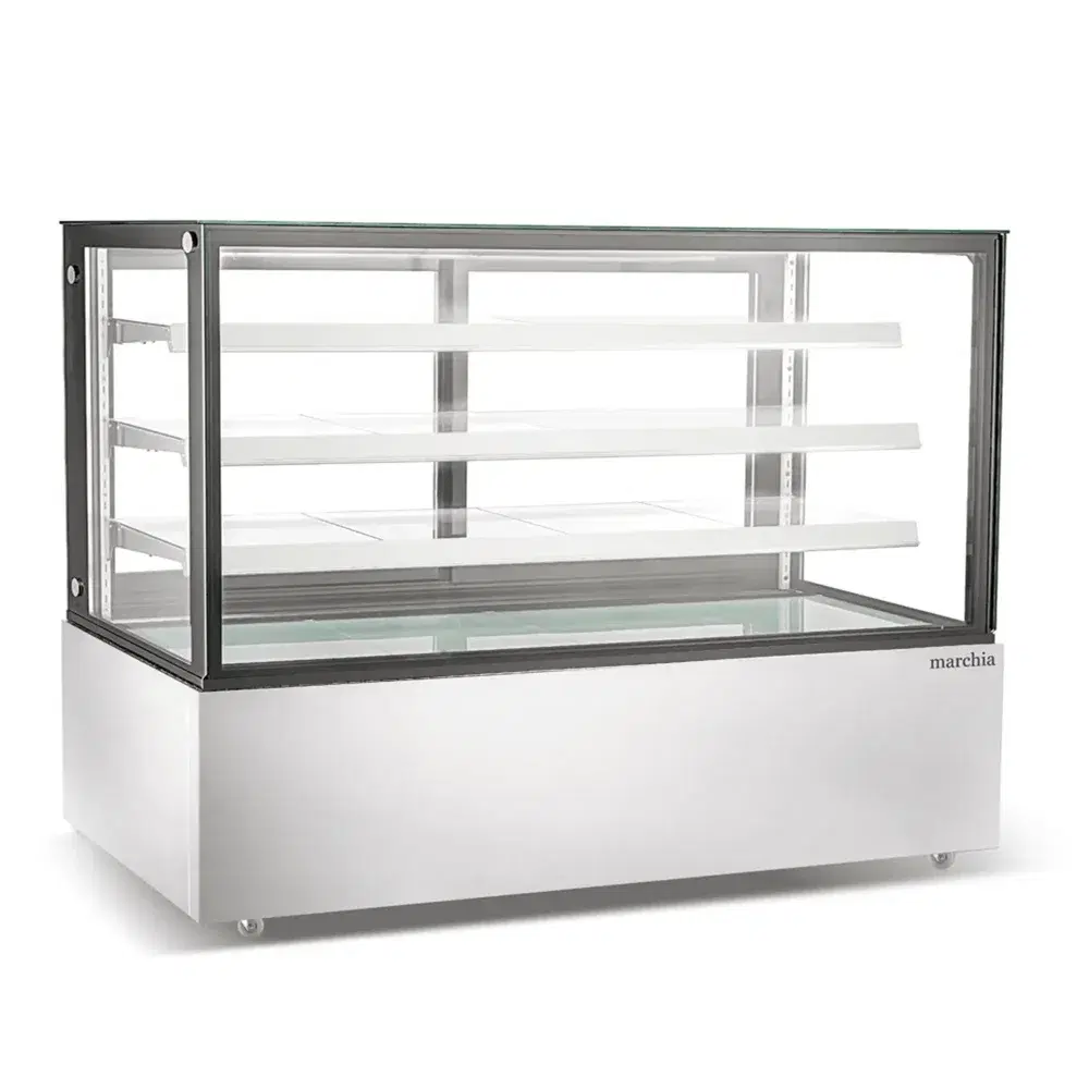 ProKitchen Series 72" Straight Glass Refrigerated Bakery Display Case, Stainless Steel, 110-120V
