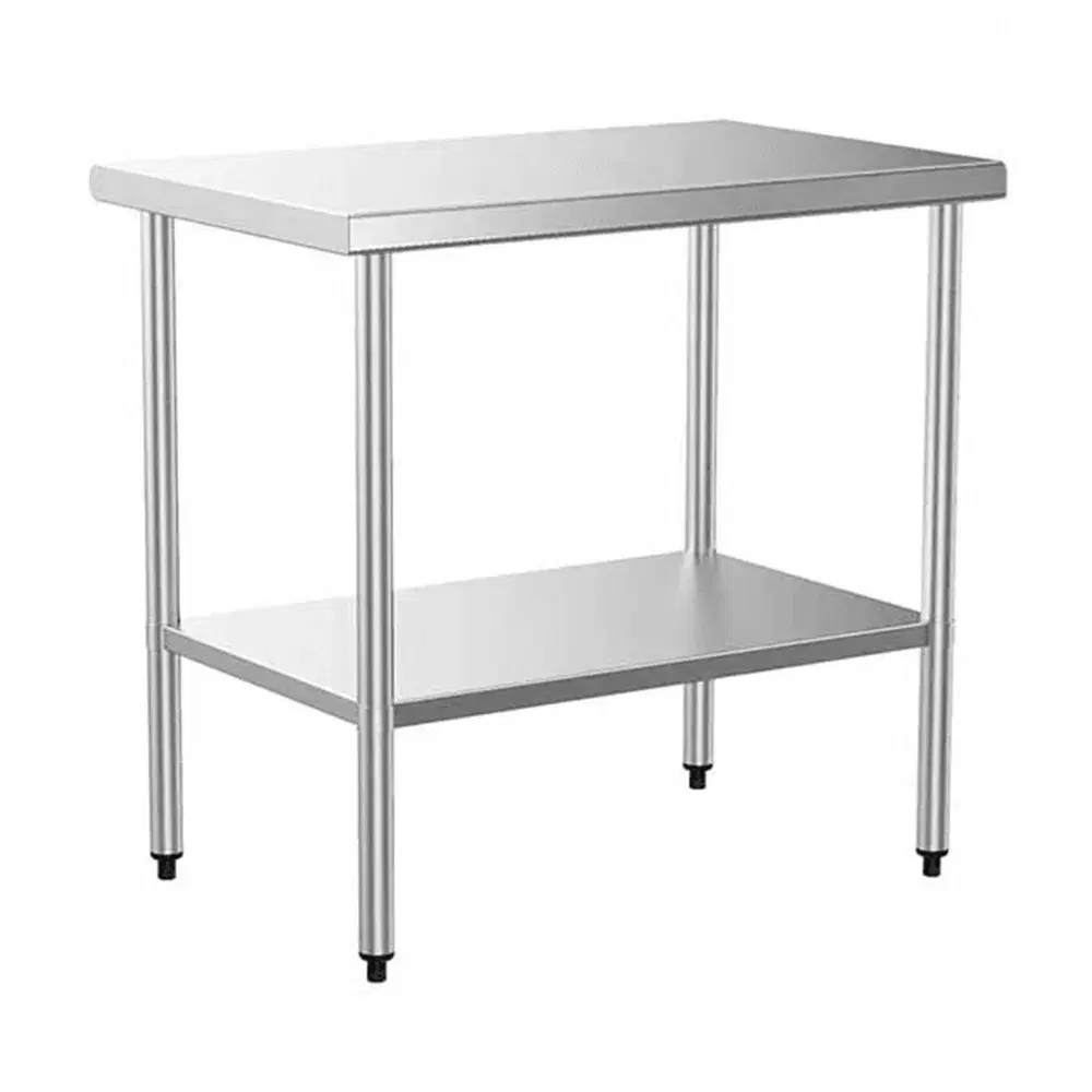 ProKitchen Series 24" x 36" 18 Gauge Work Table with Undershelf, 430 Stainless Steel