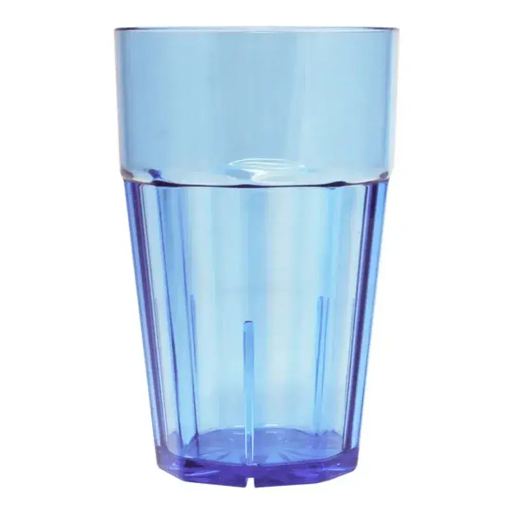 Thunder Group PLPCTB110BL 10 oz Diamond Tumbler Glass, Polycarbonate, Blue