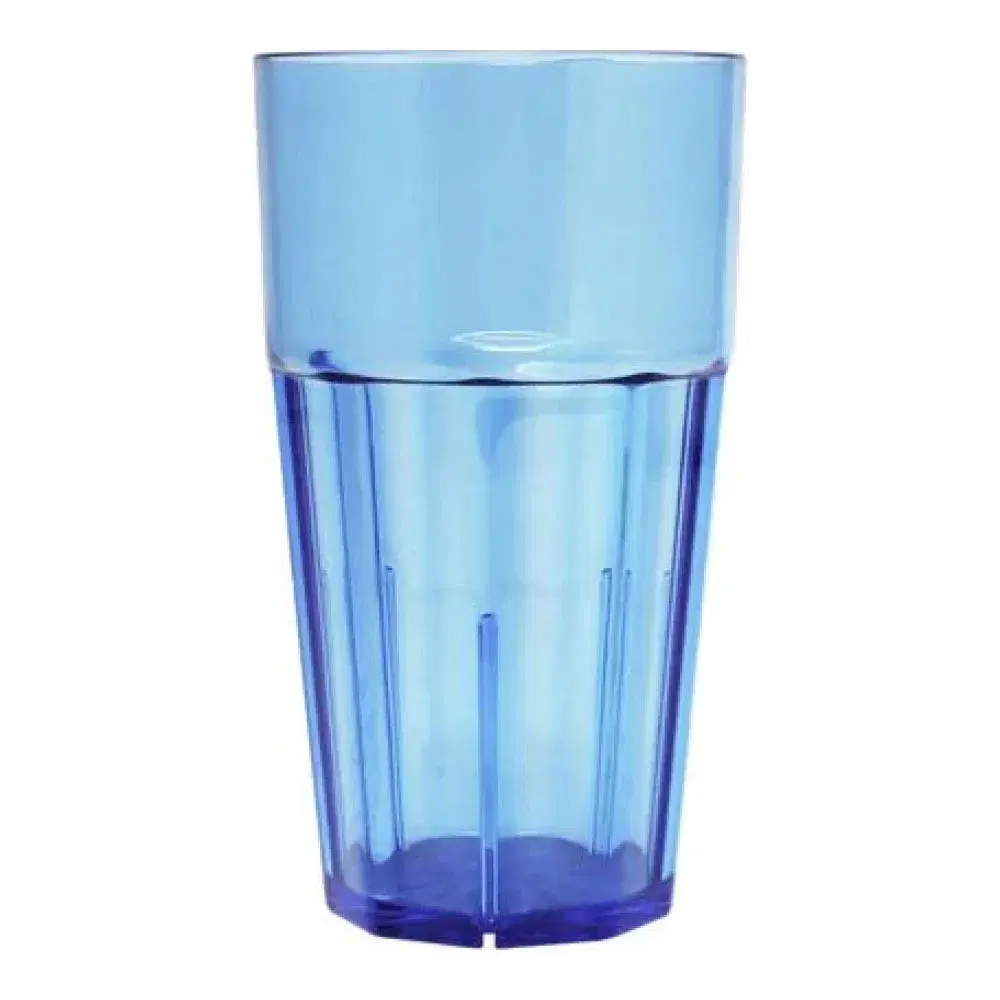 Thunder Group PLPCTB124BL 24 oz Polycarbonate Diamond Tumbler Glass Blue