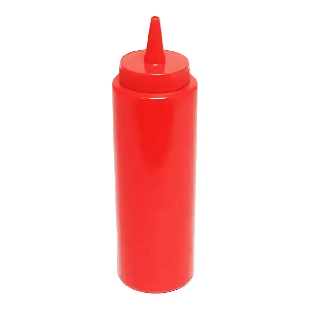 Thunder Group PLTHSB008R 8 oz Polyethylene Red Squeeze Bottle