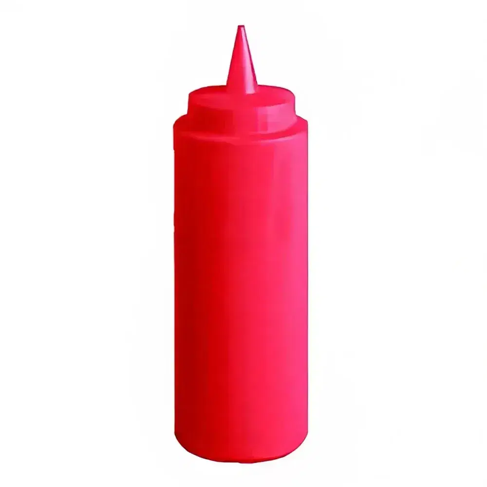 Thunder Group PLTHSB012R 12 oz Polyethylene Red Squeeze Bottle