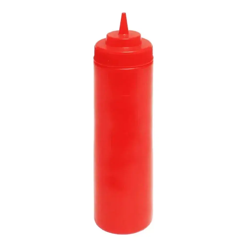 Thunder Group PLTHSB024RW 24 oz Polyethylene Wide-Mouth Squeeze Bottle, Red