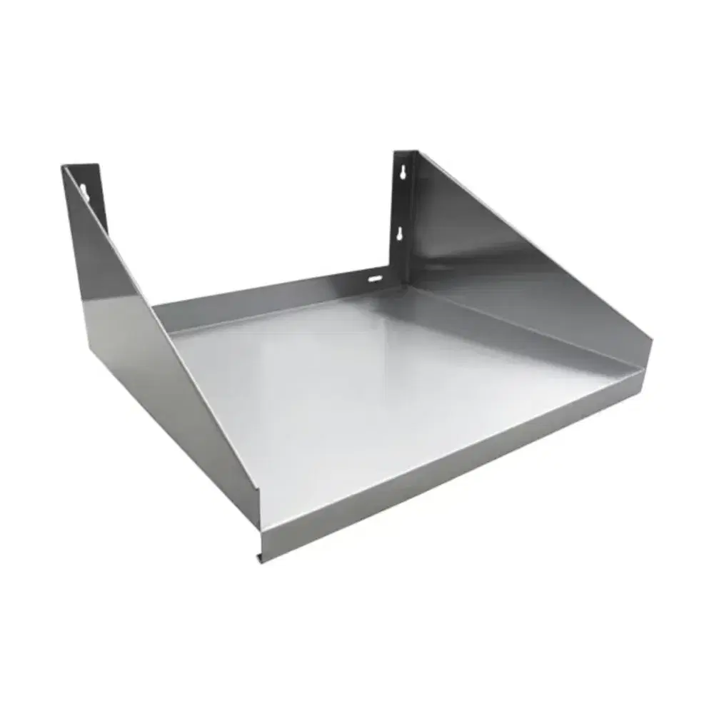 Prepline 24" x 24" Wall Mounted Microwave Shelf, Stainless Steel